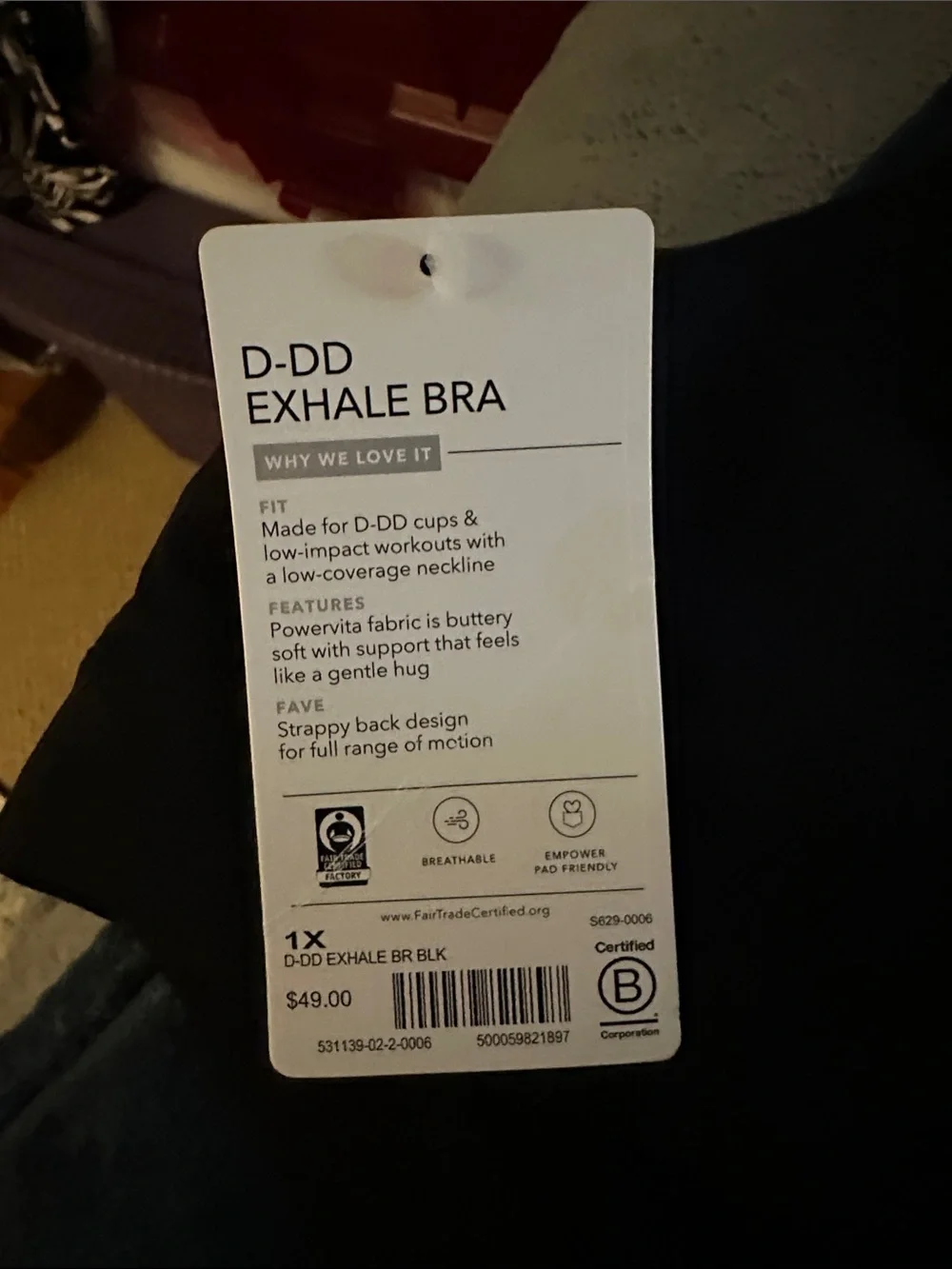 Athleta Black Exhale-style Sports Bra